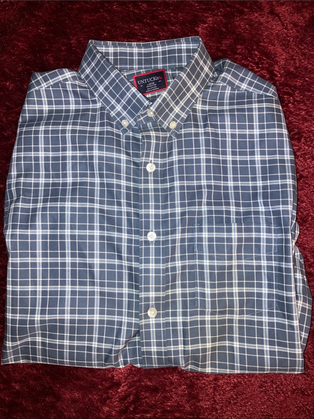 Untuckit Lazaret Button Up Long Sleeve Wrinkle Free Shirt Reg Fit